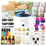 PIUH Basic DIY 2-in-1 Candle & Soap Making Supplies Kit with Wax/Soap Melter and Candles/Soaps Making Supplies for Adults Beginners, Starter Making Candle Soap Craft Kits Gifts