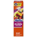 Hefty Slider Storage Bags, Gallon, 15 Count (Pack of 9)