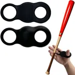 FEYRUN Baseball Thumb Guard Soft Silicone for Reduced Bat Sting, Swing Hitting Trainer Aid (Black)