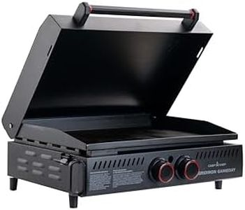 Gridiron Gameday 24" Flat Top Grill – Portable Tabletop Griddle with Hinged Lid, 24,000 BTUs, Flamethrower Ignition, Dual Heat Zones & Adjustable Legs for Tailgating, Camping, Outdoor Cooking