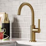 Kraus KPF-2822BB Oletto Single Handle Kitchen Bar Faucet, 12 Inch, Brushed Brass