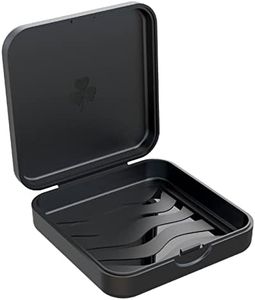 Retainer Case, ARGOMAX Aligner Case, Braces Box Compatible with Invisalign, 1 Piece Orthodontic Box (Black).