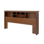 Prepac King Size Bed Headboard: Stylish Cherry King Headboard with Bookcase for King Size Beds, Freestanding (81.5" W x 43" H x 11" D) - CSH-8445