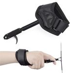 Compound Bow Release Aid Trigger Adult Archery Right Left Hand Adjustable Black Wrist Strap （Pack of 1