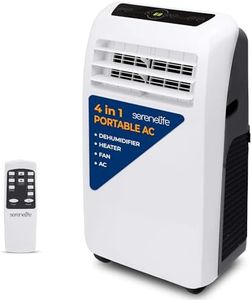 SereneLife SLACHT128.5 Portable Air Conditioner and Heater-Compact Home AC Cooling and Heating Unit with Built-in Dehumidifier & Fan Modes, Includes Window Mount Kit (12,000 BTU), White