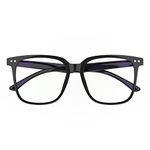 DTIUGUTAE Oversized Blue Light Blocking Glasses for Women Reading Computer Gaming Protection Eye(Black)