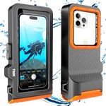 Waterproof Phone Case for Underwater Touch Screen Photography, Diving Snorkeling Swimming Surfing Housing for iPhone 15 Pro Max/15 Pro Samsung S24 Ultra/S24 Plus No More Than 6.9 Inch Smartphones