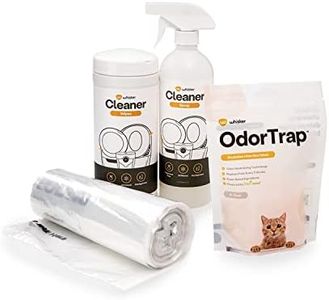 Litter-Robot Supply Kit by Whisker - Includes 30 Cleaner Wipes, 25 Waste Drawer Liners, Cleaner Spray & 6 OdorTrap Refill Packs, For Use with Litter-Robot, the Self-Cleaning Cat Litter Box