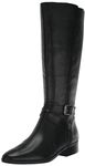 Naturalizer Women Rena Knee High Riding Boot, Black Leather, 7