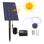 Aquarium Air Pump Oxygenator,2.5w Solar Air Pump Aquarium and Air Bubble Stones,Fish Tank Oxygen Pump Oxygenator,Solar Air Pump Kit for Garden Pond Fish Tank