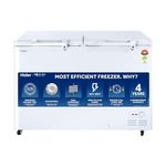 Haier HFC-400DM5, 5 Star rated Double Door Hard Top Deep Freezer, Convertible, Capacity 383 litres, White