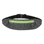 MATEPROX slim running belt waist pack bag, hand free cell phone holder waist pouch fanny pack for jogging hiking, adjustable waterproof runner belt for women men, Gray, One Size, Slim&lithtweight