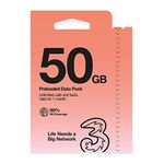 Three Mobile 50GB data pay as you go SIM