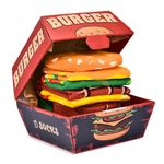 Funny Burger Socks Box for Dad Father Men Women Teenage Boys - Funny Gifts Novelty Fun Funky Food Cool Crazy Silly Odd Socks Fathers Day Easter Birthday Gifts Christmas Stocking Fillers(2 pairs)