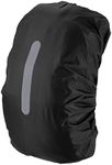 PATIKIL 55-65L Waterproof Backpack Rain Cover, Non-Slip Backpack Cover with Vertical Reflective Strap Stay Dry for Hiking, Camping, Hunting, L, Black