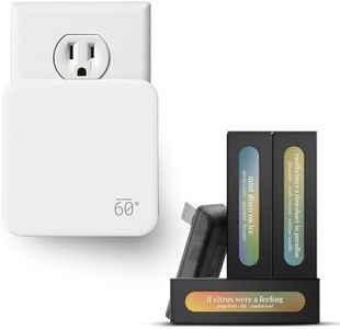 Below 60 Plug-In Air Fresheners For Bathrooms - Diffusers for Bathrooms and Small Spaces - Electric Scent Diffuser with 3 Natural Fragrances | Stylish Design for Luxurious Bathrooms Aroma