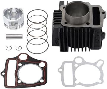 GOOFIT 52.4mm Engine Parts Cylinder Big bore Kits with Gaskets and Piston Set for 4 Stroke Chinese TaoTao Coolster ATV 110cc Pit Quad Dirt Bike Go Kart Cylinder with Piston Ring Kit