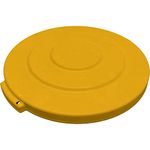 SPARTA Bronco Round Waste Bin Trash Container Lid 20 Gallon - Yellow