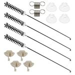 W10780045 Washer Suspension Rod Kit and 2 PCS W10400895 Washer Suspension Spring by SupHomie - Compatible with Whirlpool Ken-more Amana Washer Replaces W10537442, W10821951, Length: 25.5in