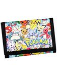 PoKéMoN Wallet for Boys & Kids, Trifold Purse Canvas Velcro Wallets with Zip & Pound Coin Holder - Featuring Charizard & Pikachu.