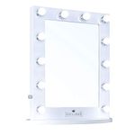 ReignCharm Hollywood Vanity Mirror 12-LED Lights Standard Dual Outlets, White