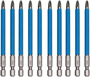 Bestgle Destornilladores de Cabeza Phillips Bits,Puntas de Destornillador Magnético de Antideslizante 1/4 pulgadas Hex Caña PH2 150 mm