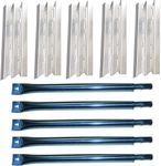 Votenli S9602A (5-Pack) 15 7/8" Heat Plates and Burner Replacement for Broil King Baron 320, 340, 420, 440, 490, 540, 590, 590-S,9635-87, 9221-64, 9221-54, 9211-54, 9211-57, 9211-64