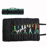 Lichi Tool Roll Bag, Portable tool Bags, 38 pockets Tool Roll Up Bag, Tool Wrap Roll Organisers, Screwdriver Spanner Drive Sockets Roll Tool Organisers Storage - Green