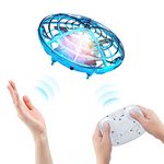 Kriogor UFO Mini Drone for Kids, Remote Control and Hand Controlled 2 Control Modes, Hand Sensor RC Quadcopter Infrared Induction Flying Ball Flying Toys for Boys Girls Christmas Toys Gifts Indoor Toy