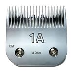 PAI4LEISI Rplacement Clipper Blade Compatible with Oster Detachable Classic 76 Octane Clipper, Size #1A, 1/8" (3.2 mm) fit for Detachable Blade Clippers Silver