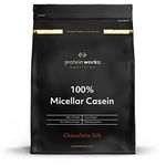 Protein Works 100% Micellar Casein Protein Powder | Slow Release Protein Shake | Amino Acids | High Protein | Chocolate Silk | 1 Kg