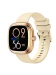 Fastrack Ryz Smart Watch For Women with 1.72” Super Ultra VU Display,Dynamic 60Hz Refresh Rate,AI Voice,Functional Crown,1ATM,BT Calling,HRM,SpO2 & Multiple Menu Styles,24/7 Health Suite - Light Beige