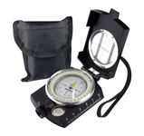 AOFAR Military Compass,AF-4580 Lensatic Sighting, Waterproof and Shakeproof with Map Measurer Distance Calculator, Pouch for Camping, Hiking