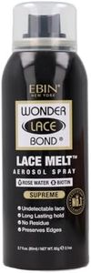 EBIN NEW YORK Wonder Lace Bond Lace Melt Aerosol Spray Rose Water + Biotin | Extra Firm Hold Wig Adhesive Spray | Soothing Hydrating Finish | 2.7 Fl Oz