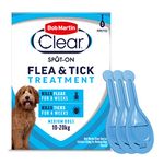 Bob Martin Clear Spot On Flea Treatment for Medium Dogs (10-20kg) - Kills Fleas & Ticks (3 Pipettes)