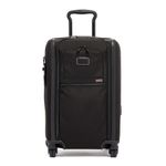 TUMI - Alpha International Dual Access 4-Wheeled Carry-On Luggage - with Built-in USB Port and Integrated TSA Lock - 22-Inch Rolling Suitcase for Men and Women - Black