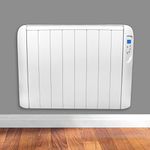 Futura 2000W White Electric Radiator Heaters for Home, Bathroom Safe 24/7 Day Timer Electric Heater Lot 20 & Advanced Thermostat Control Wall Mounted Low Energy Panel Heater with Child Lock