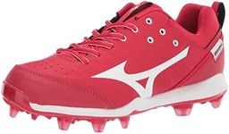 Mizuno Mens 9-Spike 9 Spike Advanced Finch Elite 5 Womens TPU Molded Softball Cleat, Red-White, US