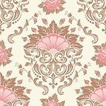 HelloWall 17.5"×317" Damask Wallpap