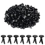 AIEX 600pcs Metal Paper Fasteners Round Brass Fasteners Split Pins for DIY Crafts Projects, Scrapbooking, Office, 0.47x0.3inch (Black)