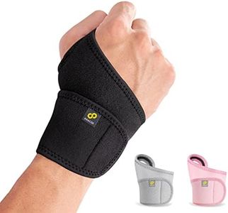 Bracoo Wrist Support Brace, for Carpal Tunnel, Arthritis Compression Strap, Weightlifting, Fitness, Tendonitis, Pain Relief, fit Right & Left Hand, Adjustable WS10, 1 Pack (Black)