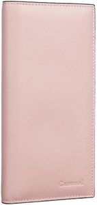 CASMONAL Premium Leather Checkbook Cover for Men and Women Checkbook Holder Wallet RFID Blocking