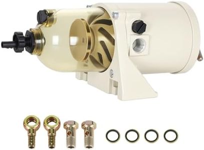 AUIVERED 500FG 500FH Diesel Fuel Filter Water Separator - Ideal for Outboard Engines & Trucks - 60 GPH Flow 2/10/30 Micron Rating Max 15 psi Pressure