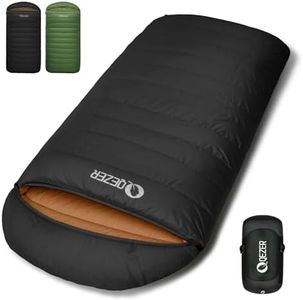 QEZER XXL Down Sleeping Bag,230cm x 100 cm Extra Large Sleeping Bag Lightweight and Warm for 3~4 Seasons Adults Outdoor Camping, Hiking and Backpacking (Black)