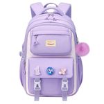 HANXIUCAO School Bags for Girls, School Backpack Water Resistant Backpack for School with Anti Theft Bag Laptop Compartment