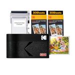 KODAK Mini 2 ERA 4PASS Portable Photo Printer, Initial 8 Sheets + 60 Sheet Pack Bundle, Black