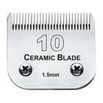 #10 Blade Dog Grooming Replacement Blade Compatible with Andis Clippers Carbon Infused Steel Detachable Ceramic Sharp Edge Also Compatible with Wahl/Oster Dog Clippers