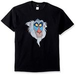 Disney Men's Lion King Rafiki Big Face Graphic T-Shirt, Black, Large