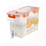 Verve Jelly 3.5L Drinks Dispenser Milk Dispenser Fridge Water Dispenser With Tap Fridge Jug Drinks Chiller Large Dispenser For Milk Fruit Teapot with Faucet For Making Teas and Juices