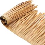 HASTHIP® Artificial Thatch Trim for Mexican Tiki Hut, Grass Skirting Roof, Yellowish Hawaii Thatch Trim for Outdoor Bar, Fence Party, Interior Decor (40*100cm)